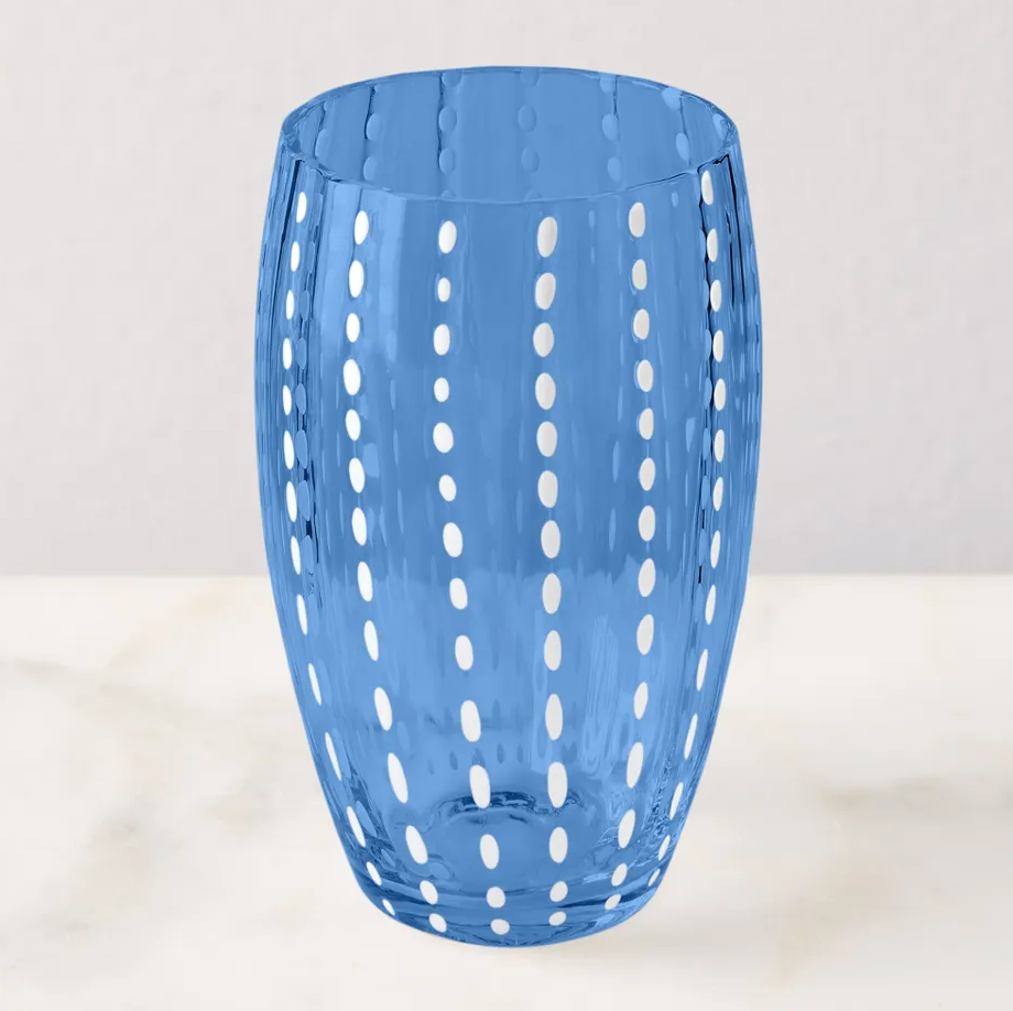 Perle Tumbler Glass (set de 6) (Color Azul/Gris)