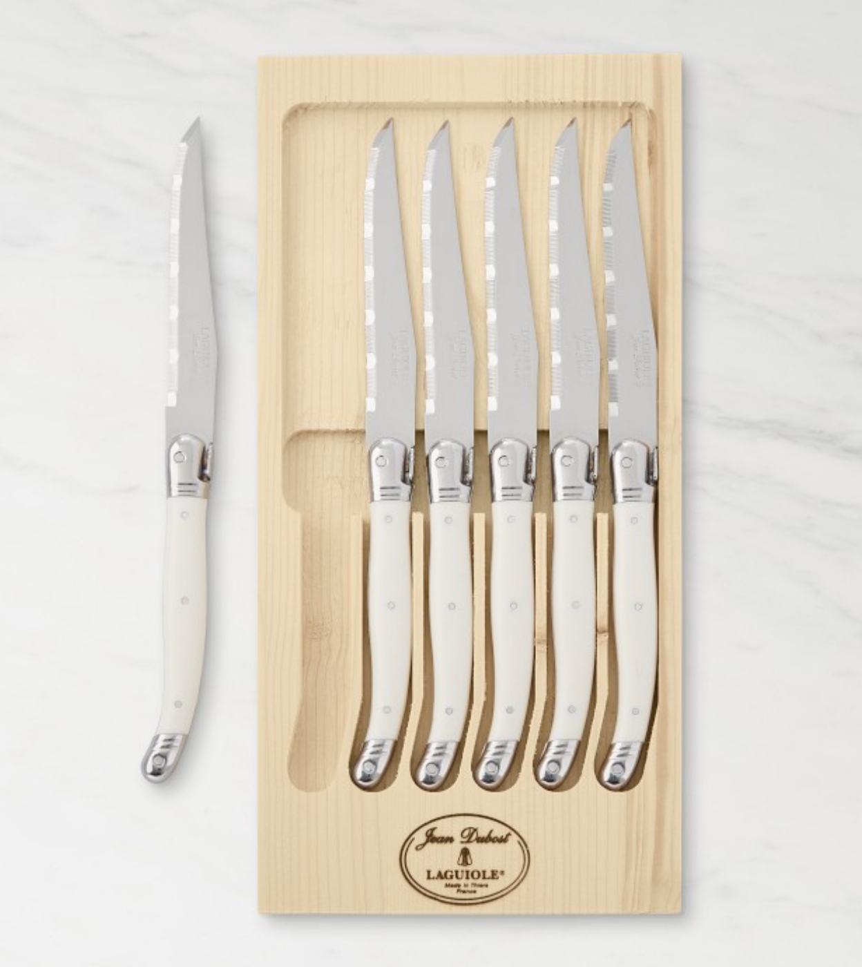 Steak Knives Jean Dubost Color Ivory , Set De 6