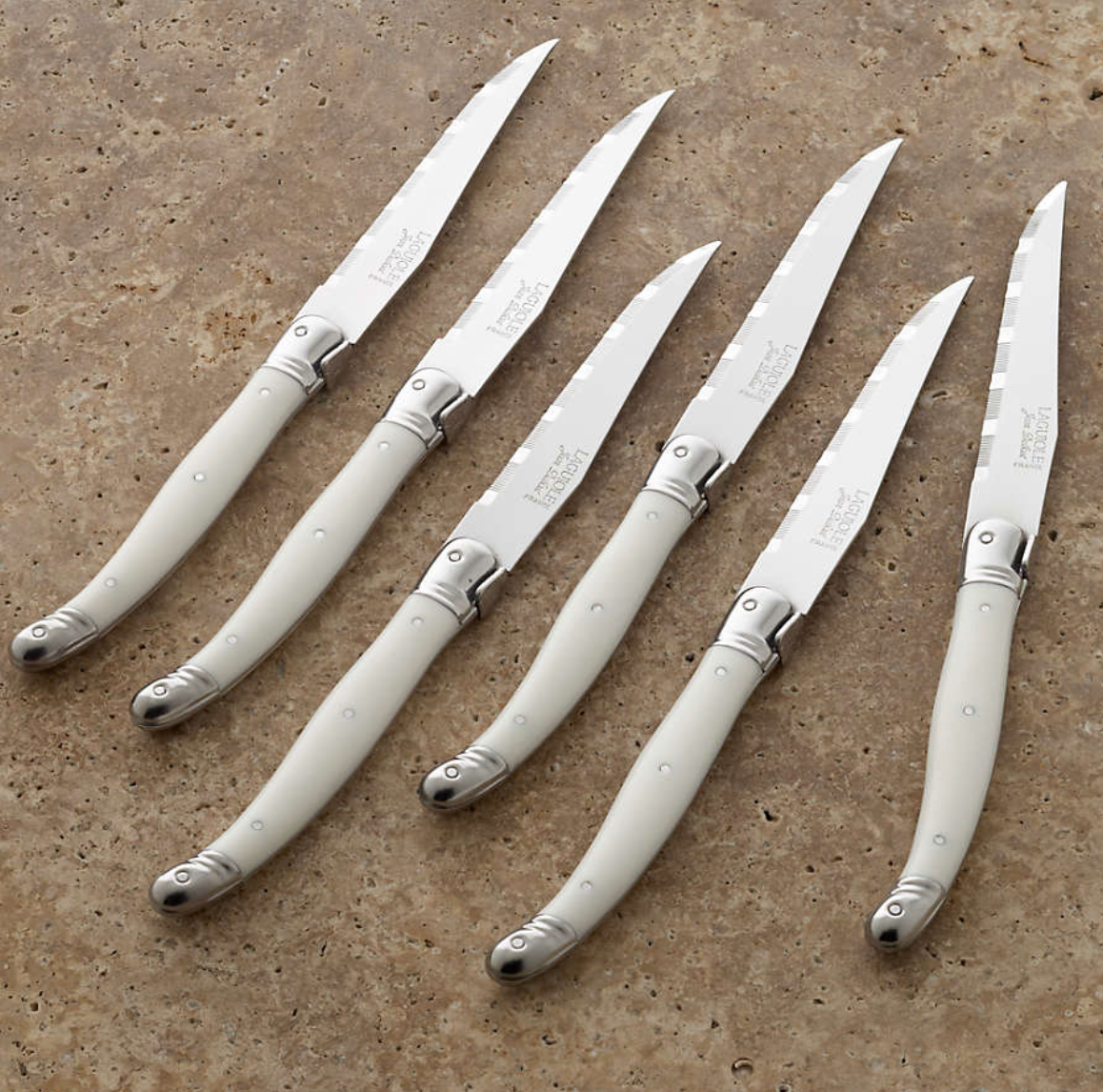 Steak Knives Jean Dubost Color Ivory , Set De 6