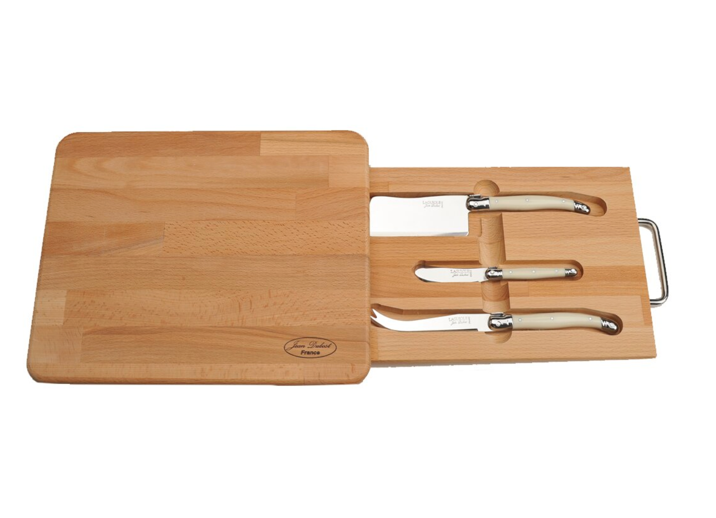 Tabla de Quesos de Madera con juego de 3 Cuchillos