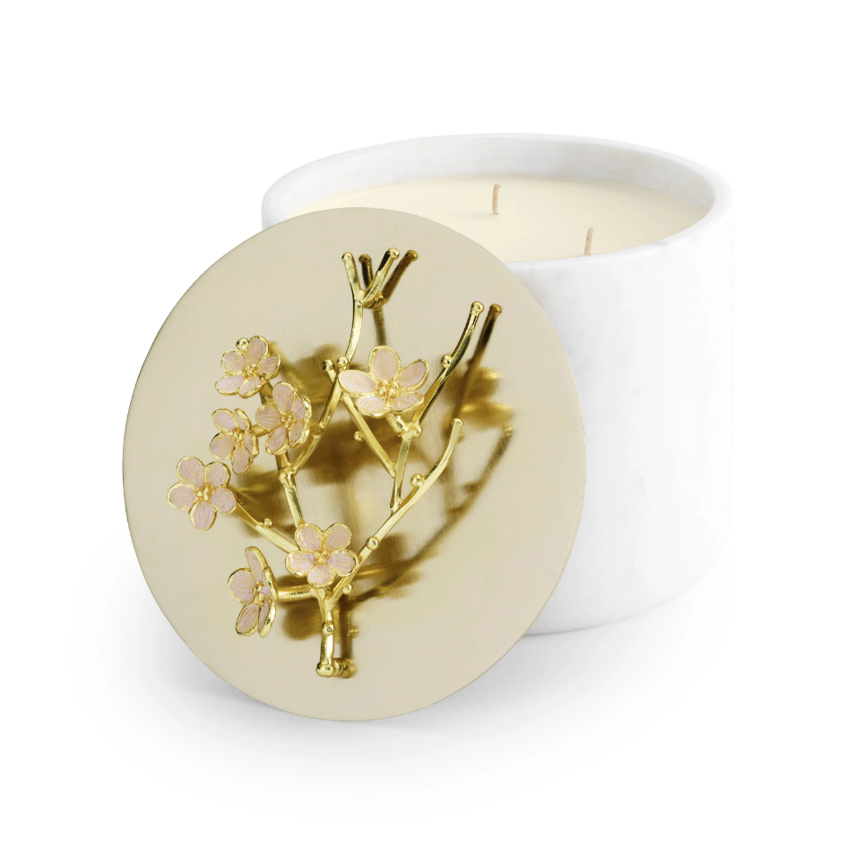 Cherry Blossom Marble Candle - LG