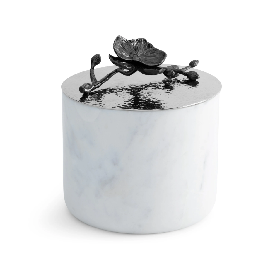 Black Orchid Marble Candle - LG