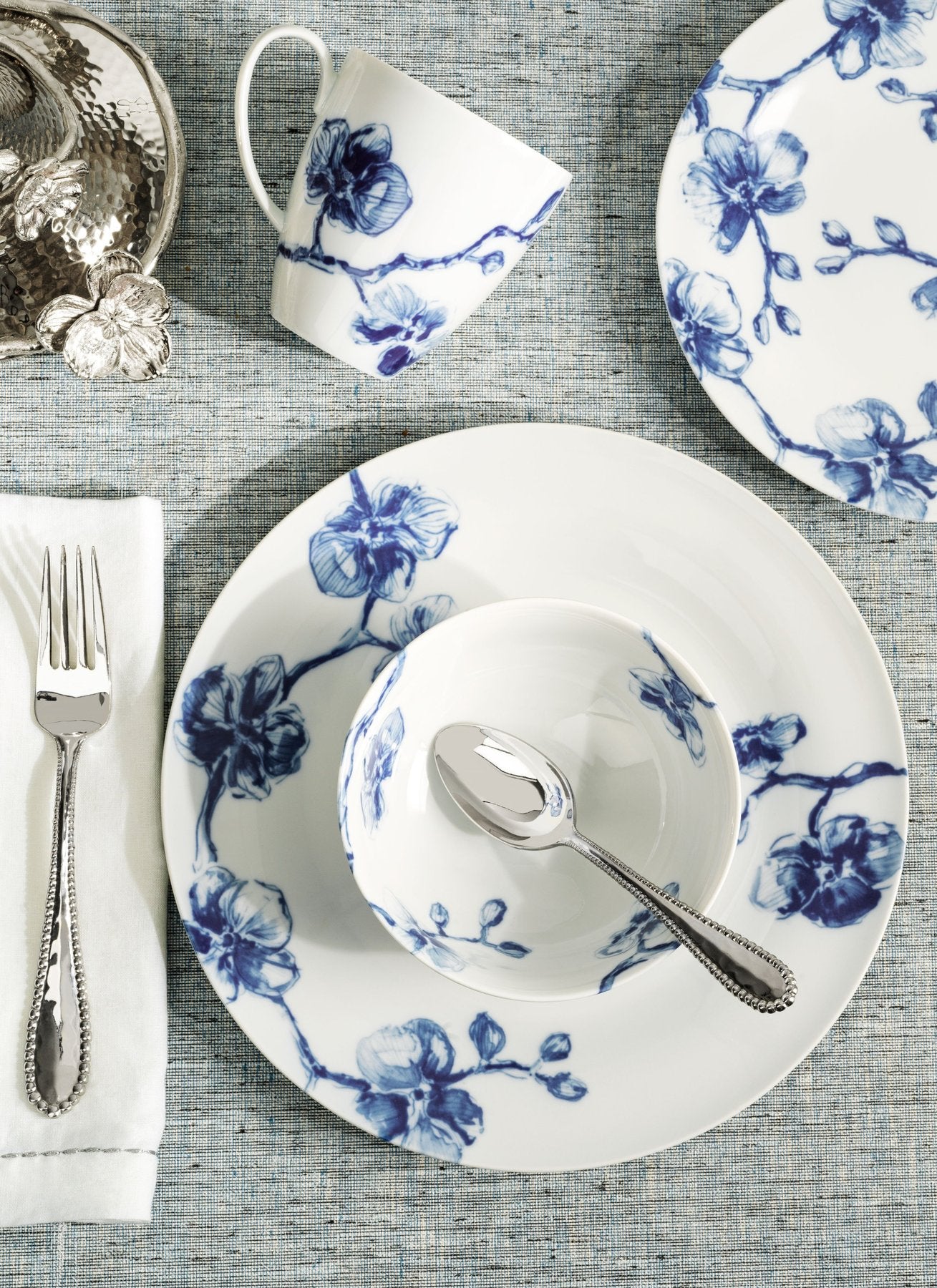 Plato Plano Orquídea Azul | Blue Orchid Dinner Plate